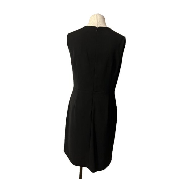 Alex Marie Dress 14 Black Crew Neck Sleeveless Stretch Sheath Career Church - Picture 4 of 9